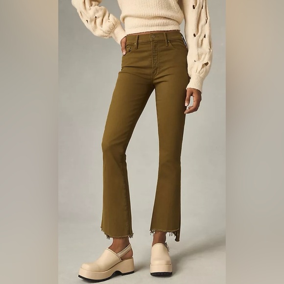 MOTHERFir Green The Insider Crop Step Fray NWOT